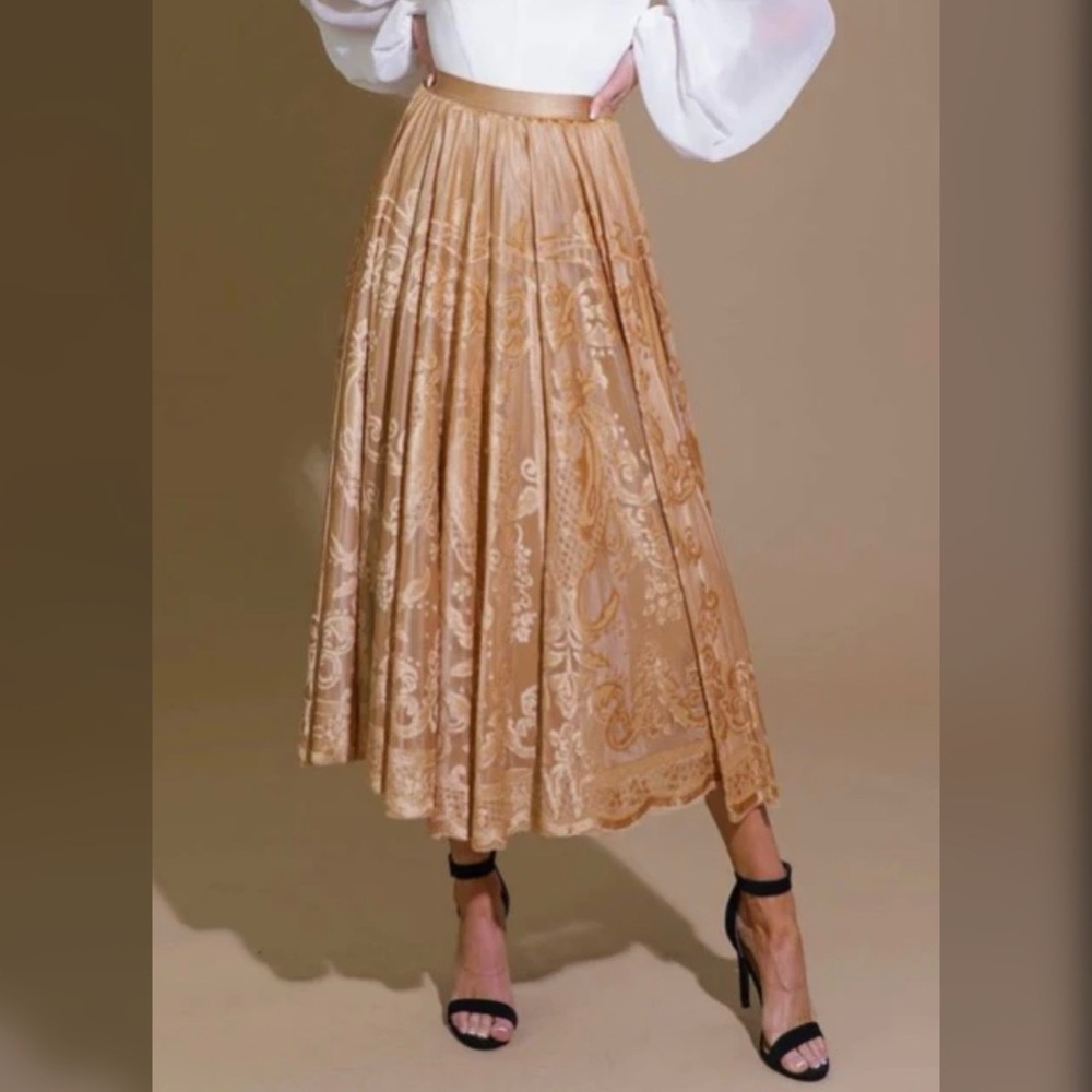Velvet Burnout Maxi Skirt